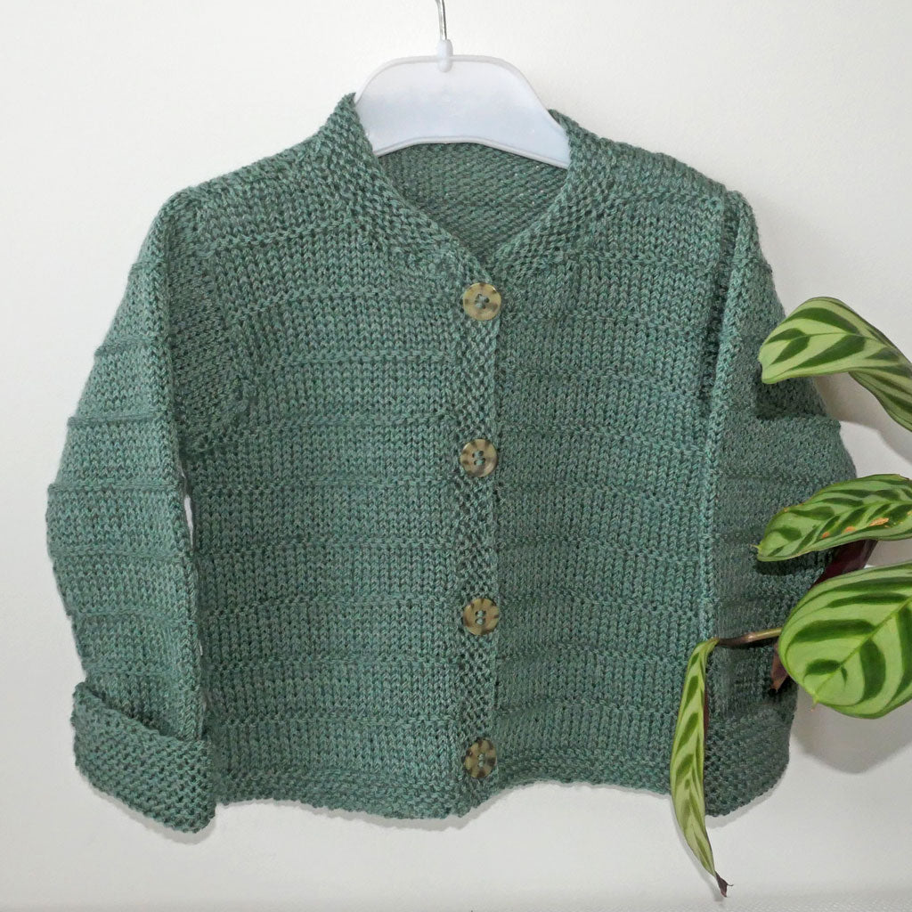 Jacket - baby size 0-1. Hand knitted. machine-washable wool