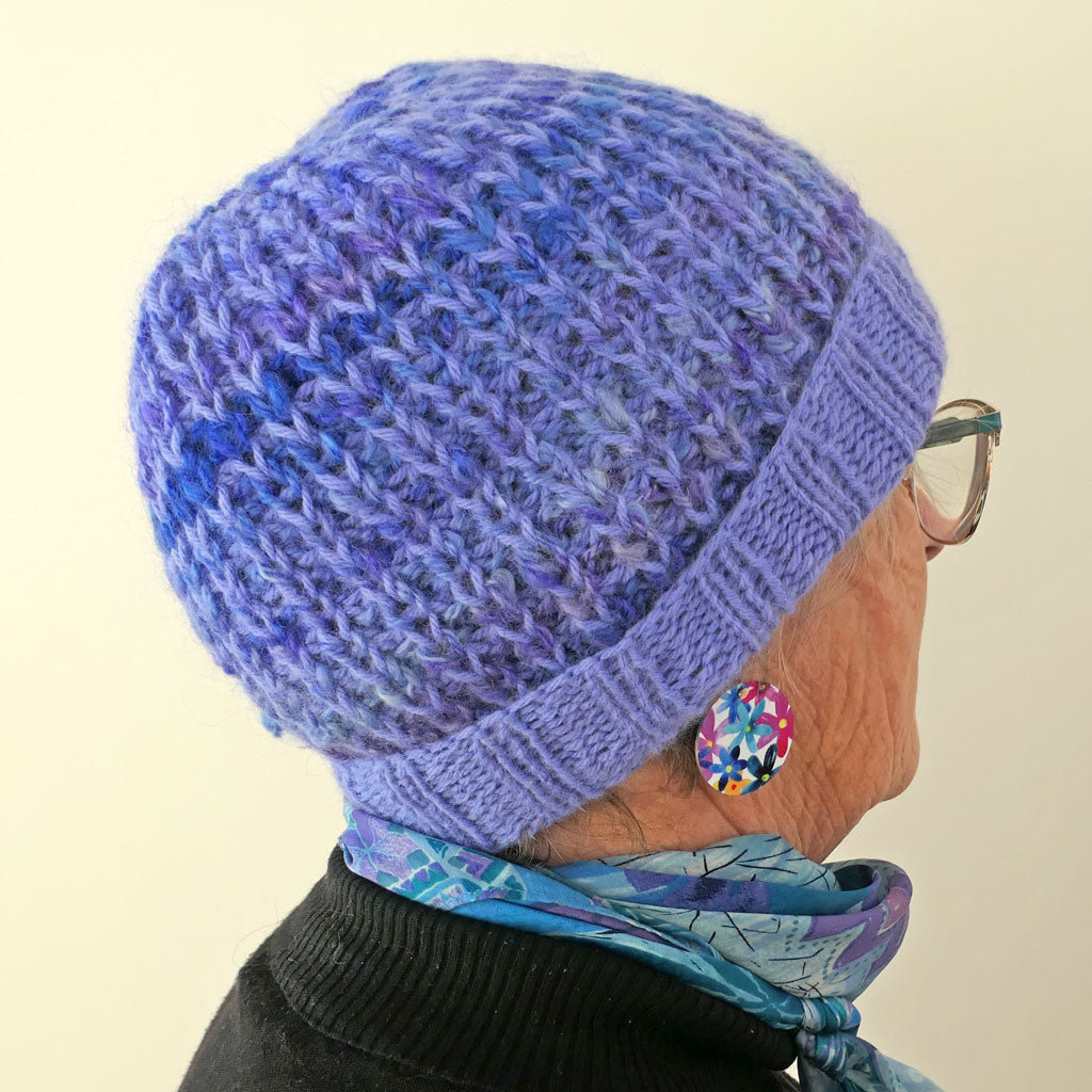 Beanie: Adult. Angora and wool.  Hand made. Free shipping