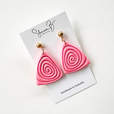 Earrings~Polymer Clay ~ Textured ~Dangles