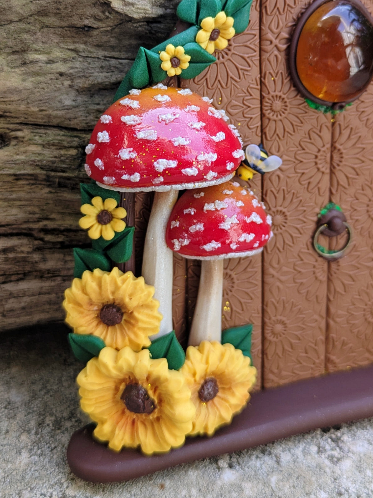 Summer Sunflower Fairy Door