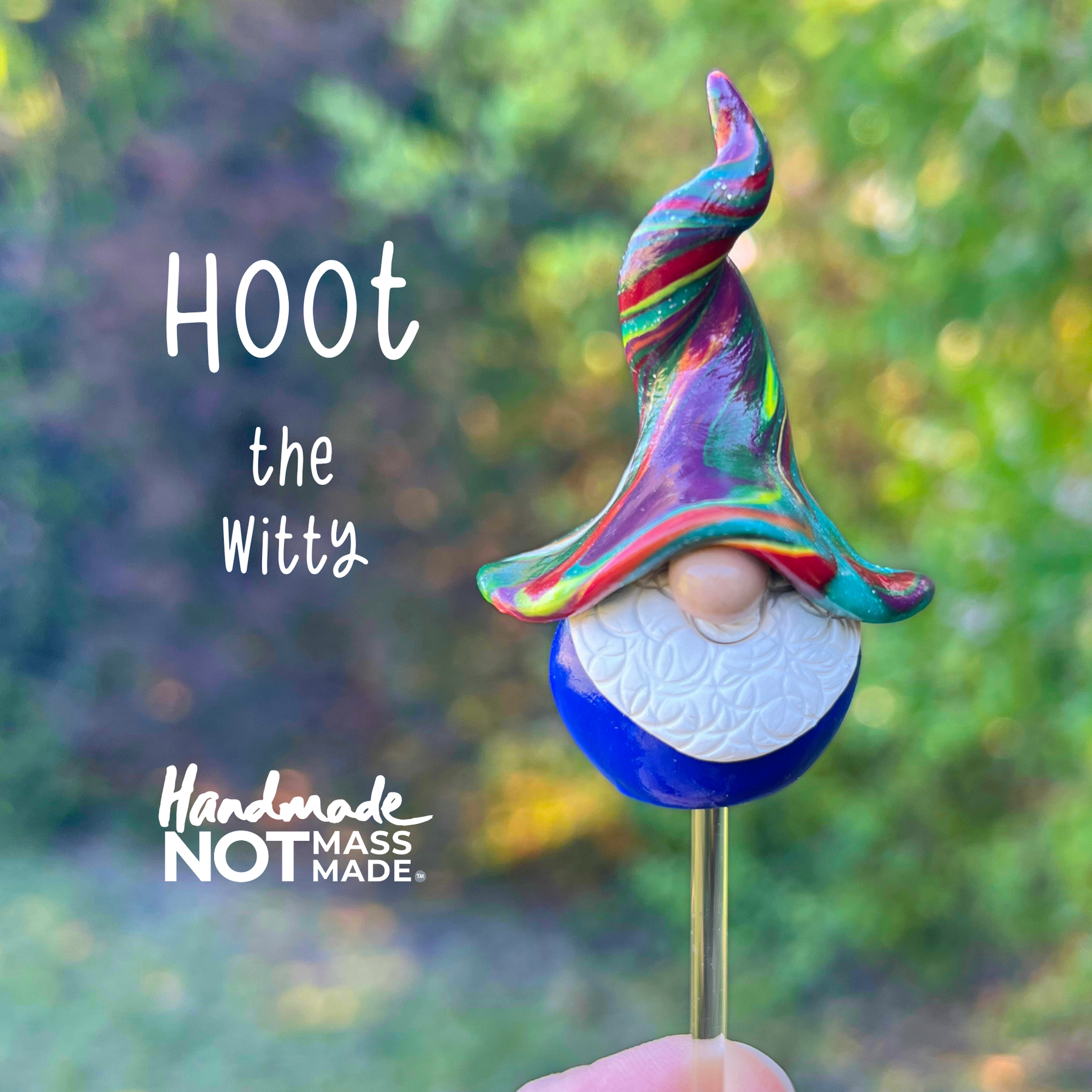 Whimsical polymer clay gnome trio - Dibble, Fibble & Hoot