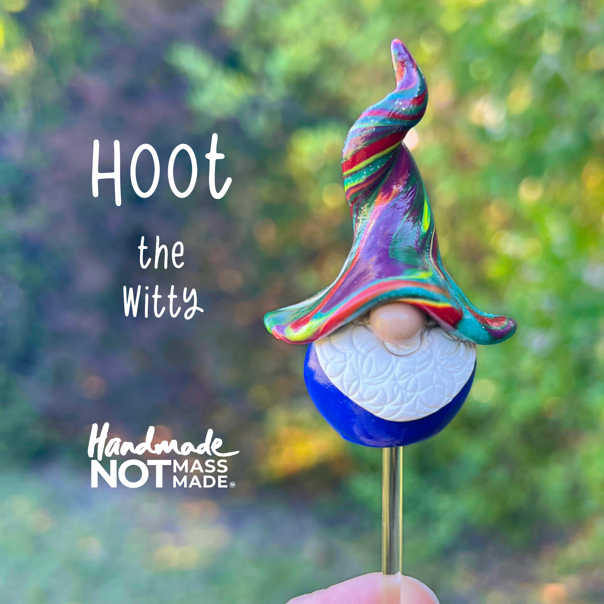 Whimsical polymer clay gnome trio - Dibble, Fibble & Hoot