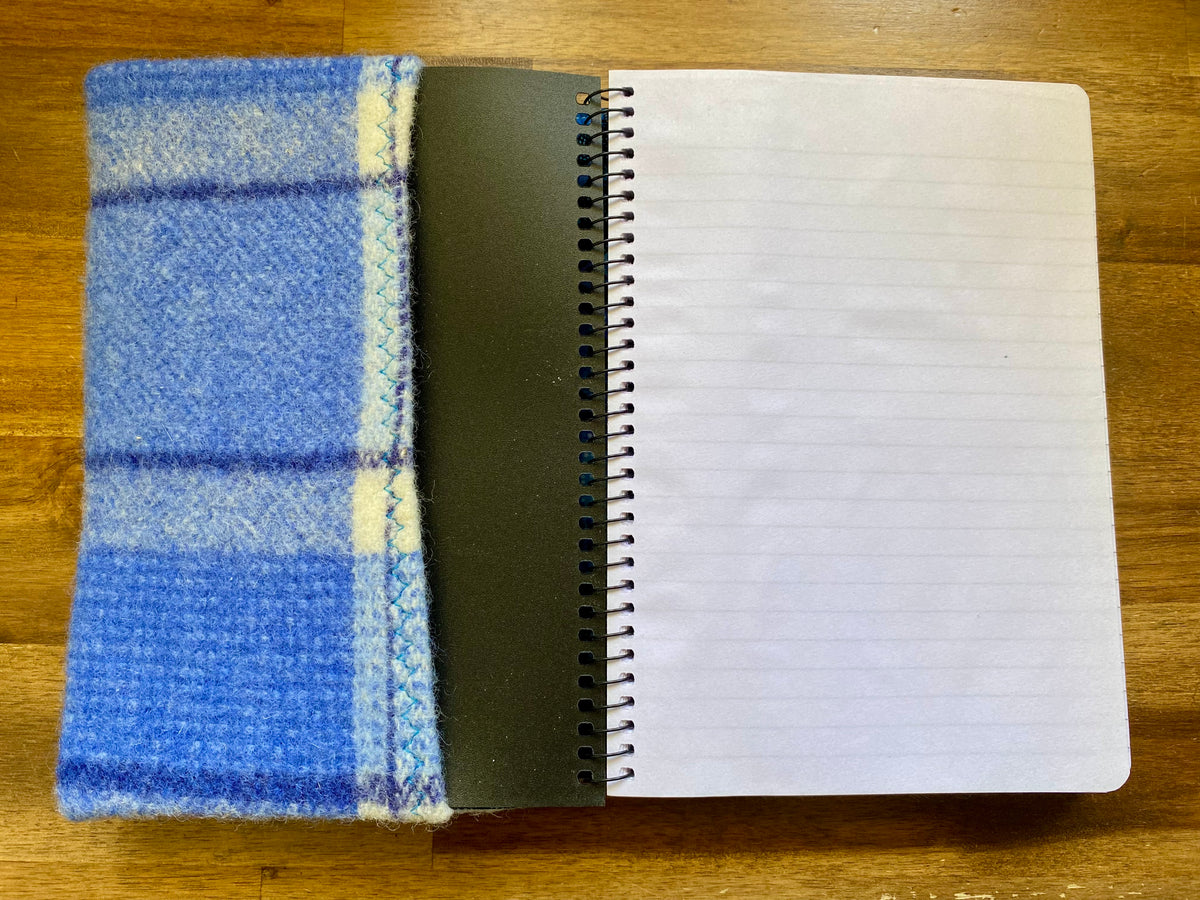 A5 Upcycled Notebook Kombi - Blue