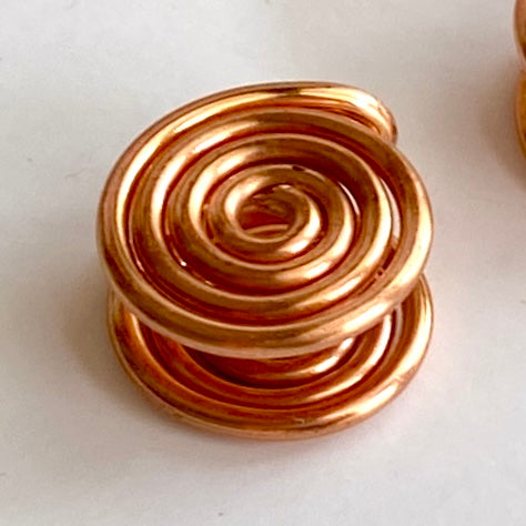 Spiral compression ear cuff | Unisex | silver titanium bronze & more | Clip on | 3 sizes