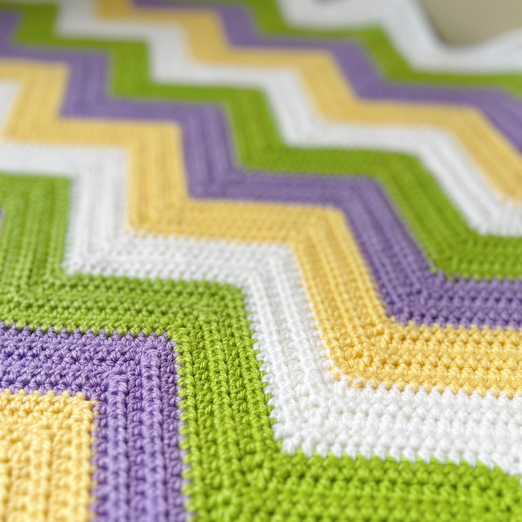 Luxury Crochet Baby Blanket Soft Ripple Design Newborn Baby