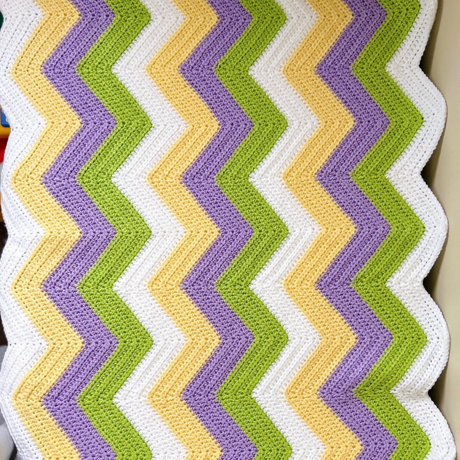 Luxury Crochet Baby Blanket Soft Ripple Design Newborn Baby