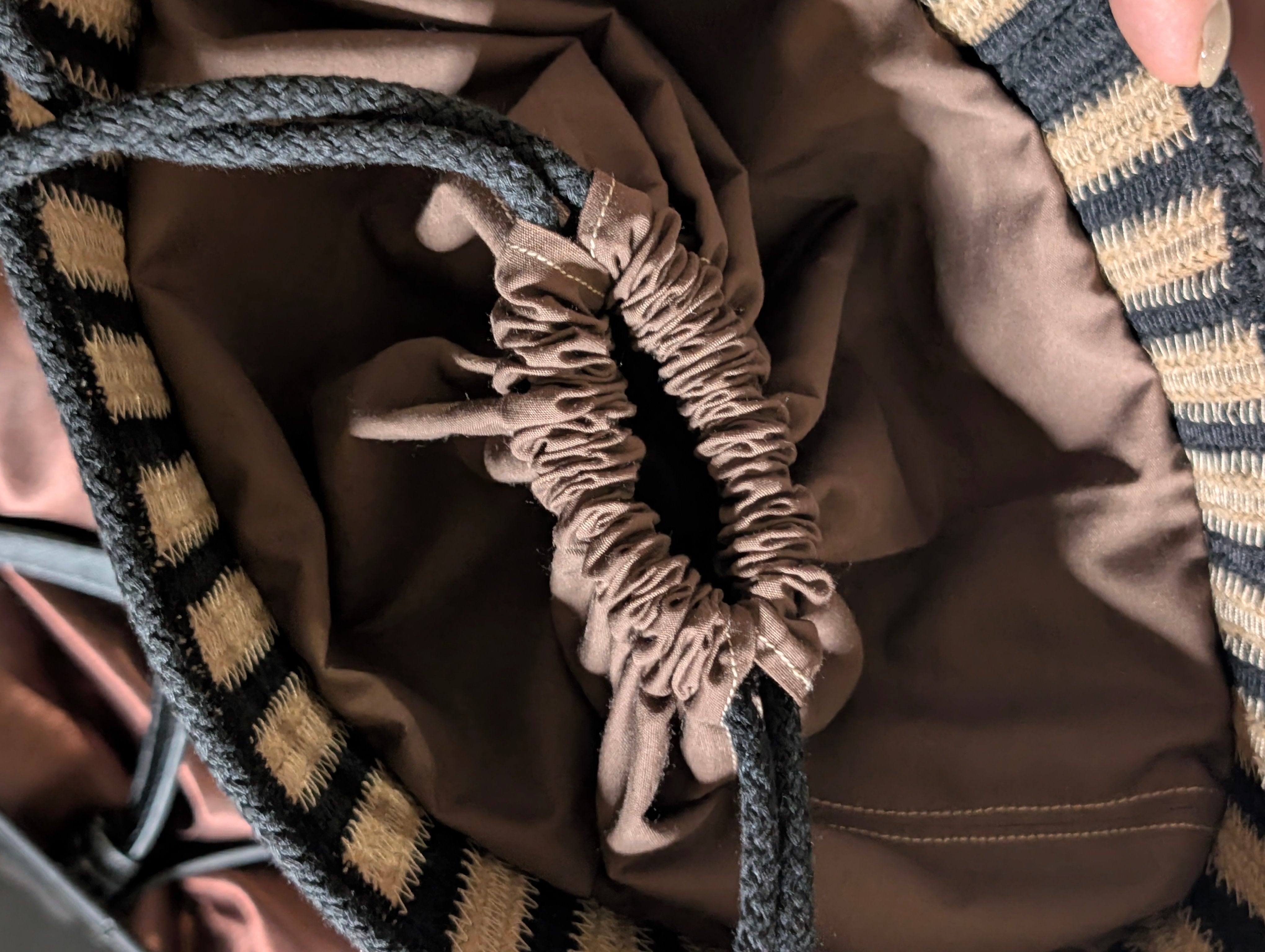 "Ritz" (L) Handmade Cotton Cord Bag