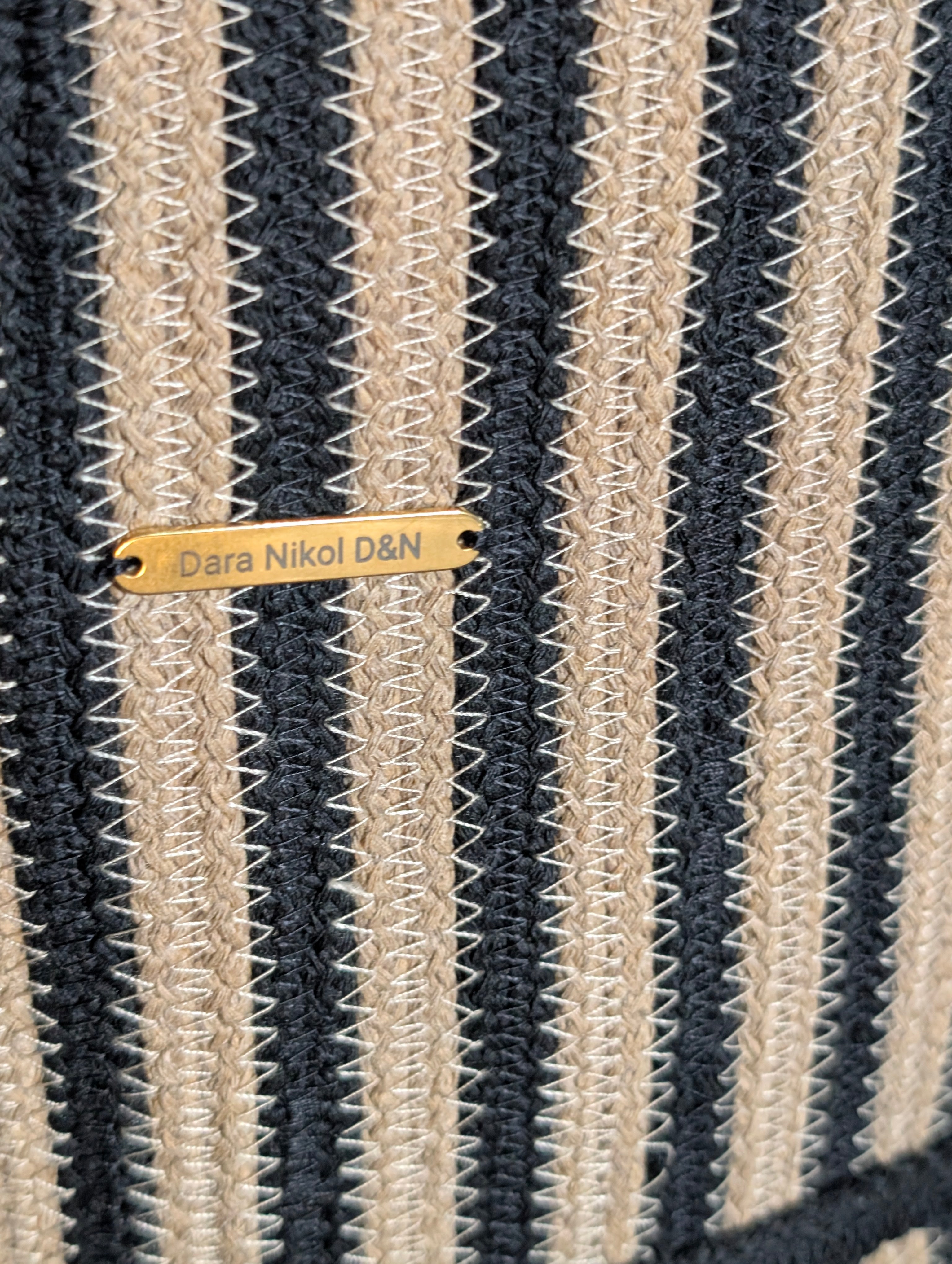 "Ritz" (L) Handmade Cotton Cord Bag