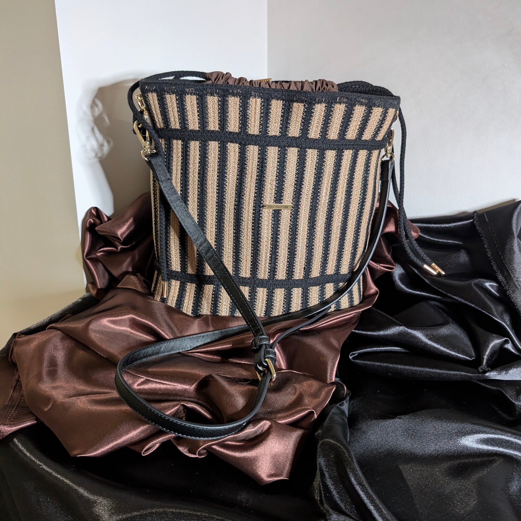 "Ritz" (L) Handmade Cotton Cord Bag