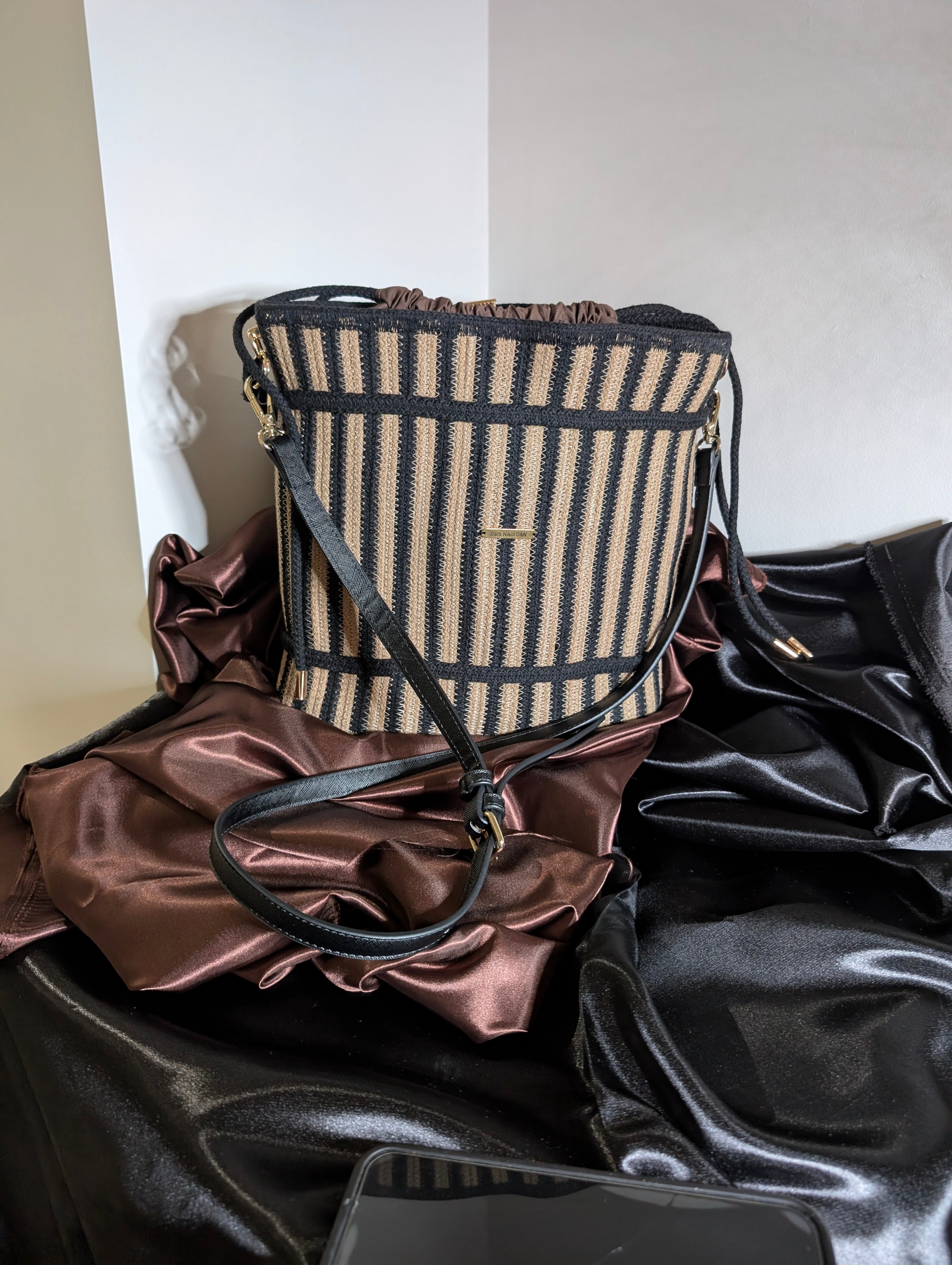 "Ritz" (L) Handmade Cotton Cord Bag