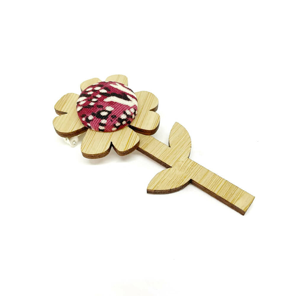 Kimono Flower Brooch