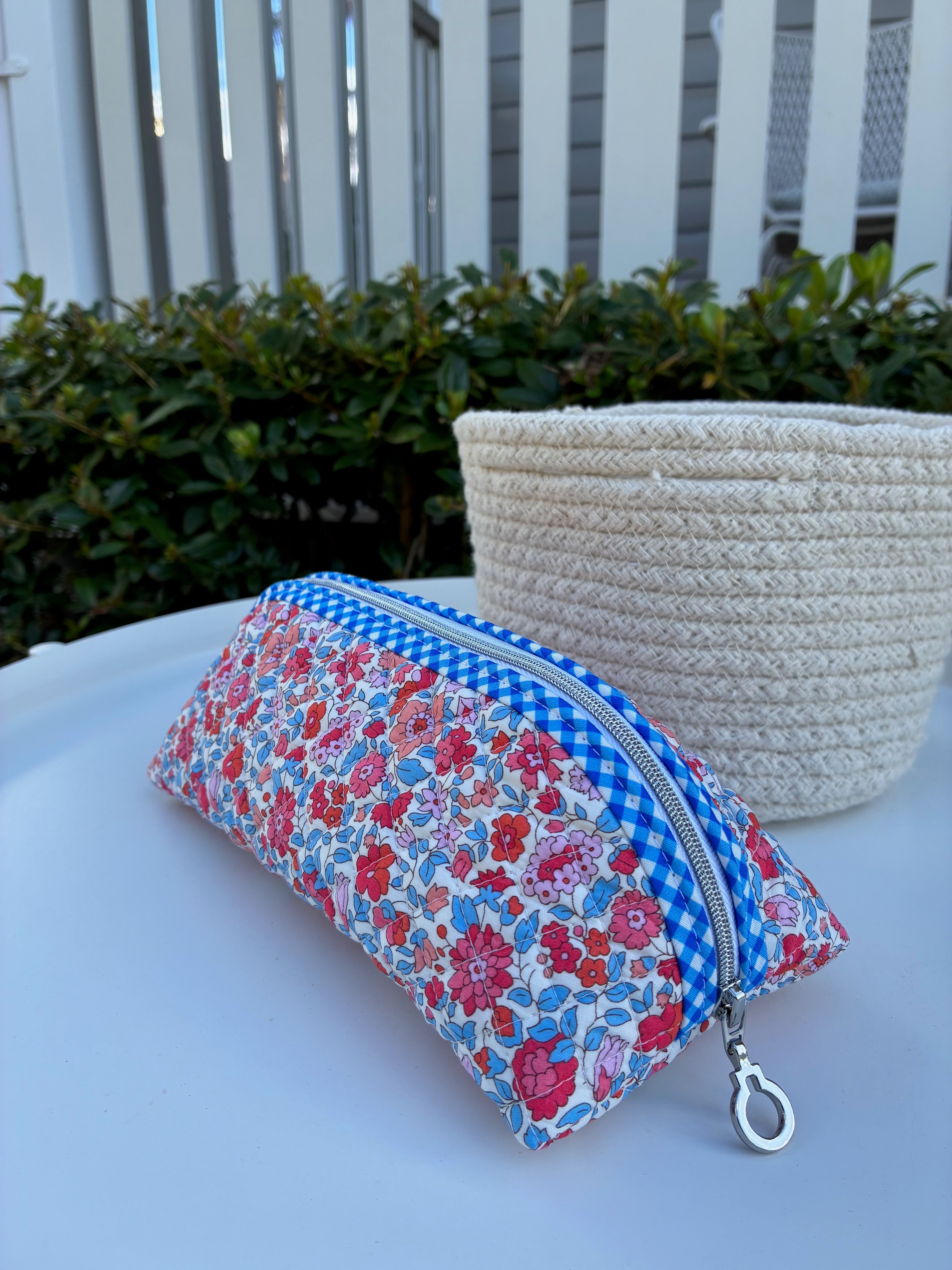 Quilted Trixie Zip Pouch – Liberty Theresa C (Liberty of London)
