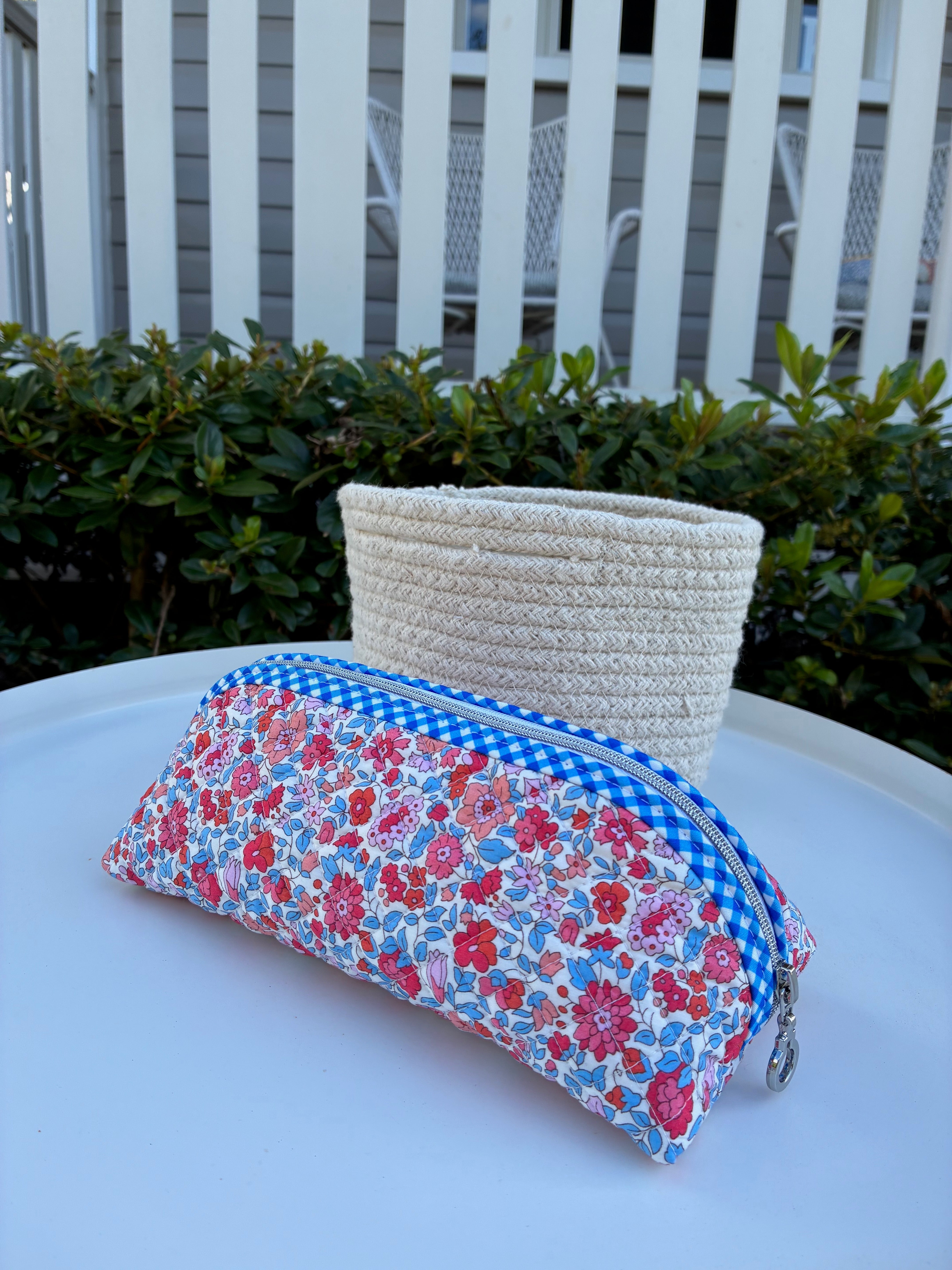 Quilted Trixie Zip Pouch – Liberty Theresa C (Liberty of London)