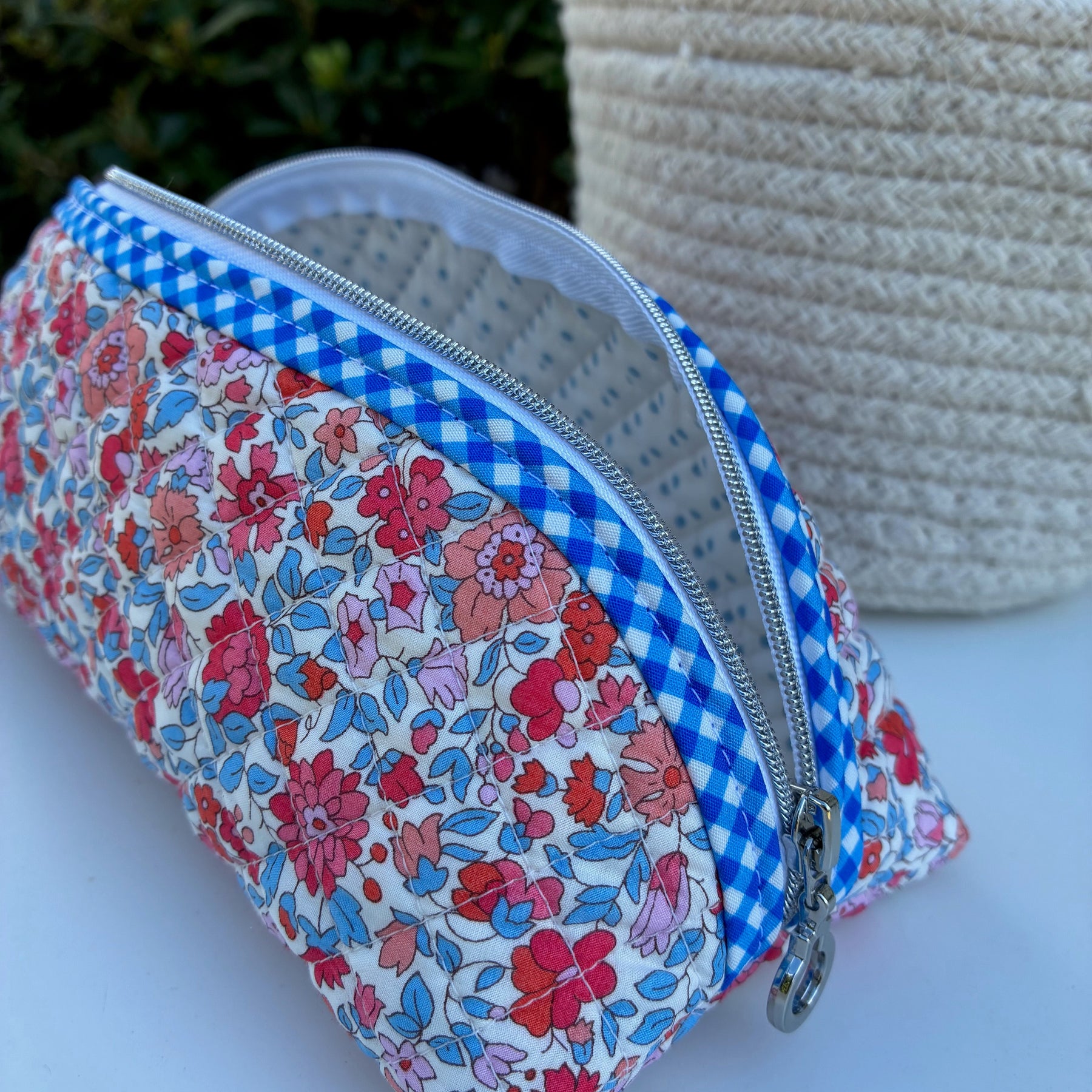 Quilted Trixie Zip Pouch – Liberty Theresa C (Liberty of London)
