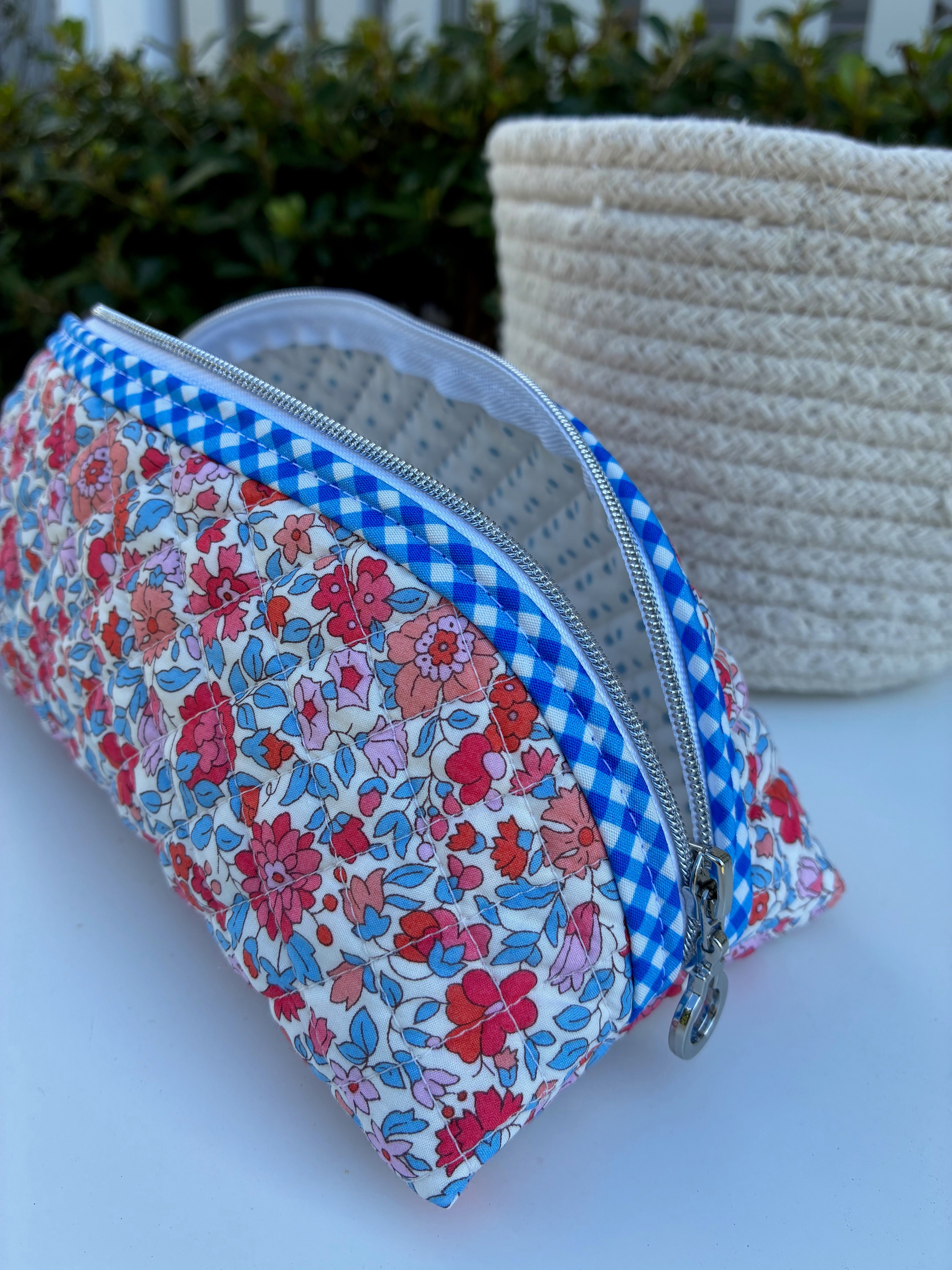 Quilted Trixie Zip Pouch – Liberty Theresa C (Liberty of London)