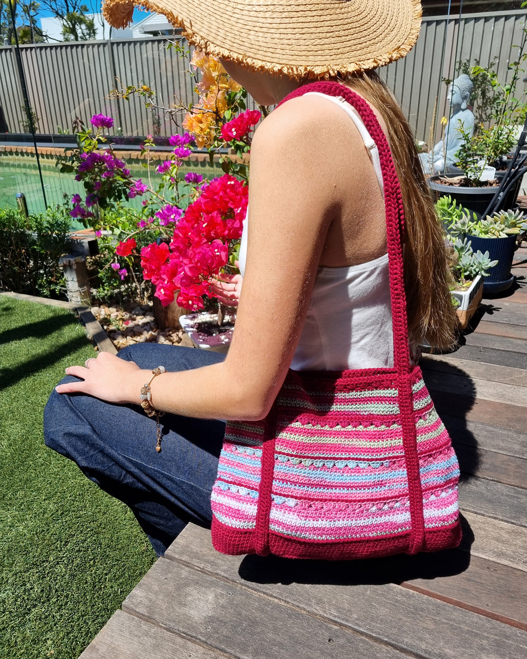 Crochet bag - Cherry-Watermelon