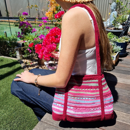 Crochet bag - Cherry-Watermelon