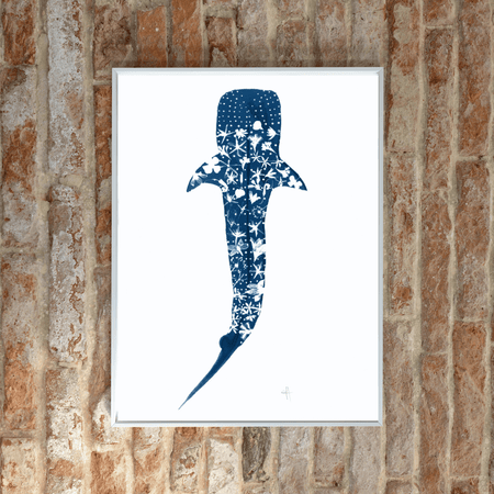 Whale Shark Art Print from Native Flowers