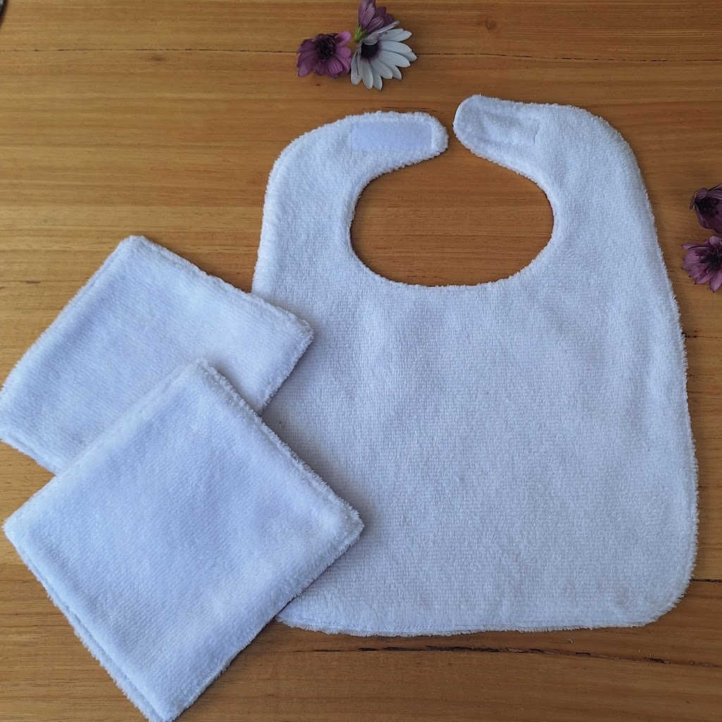 Baby Unicorn Bib & 2 Washcloth Set – Handmade in Tasmania