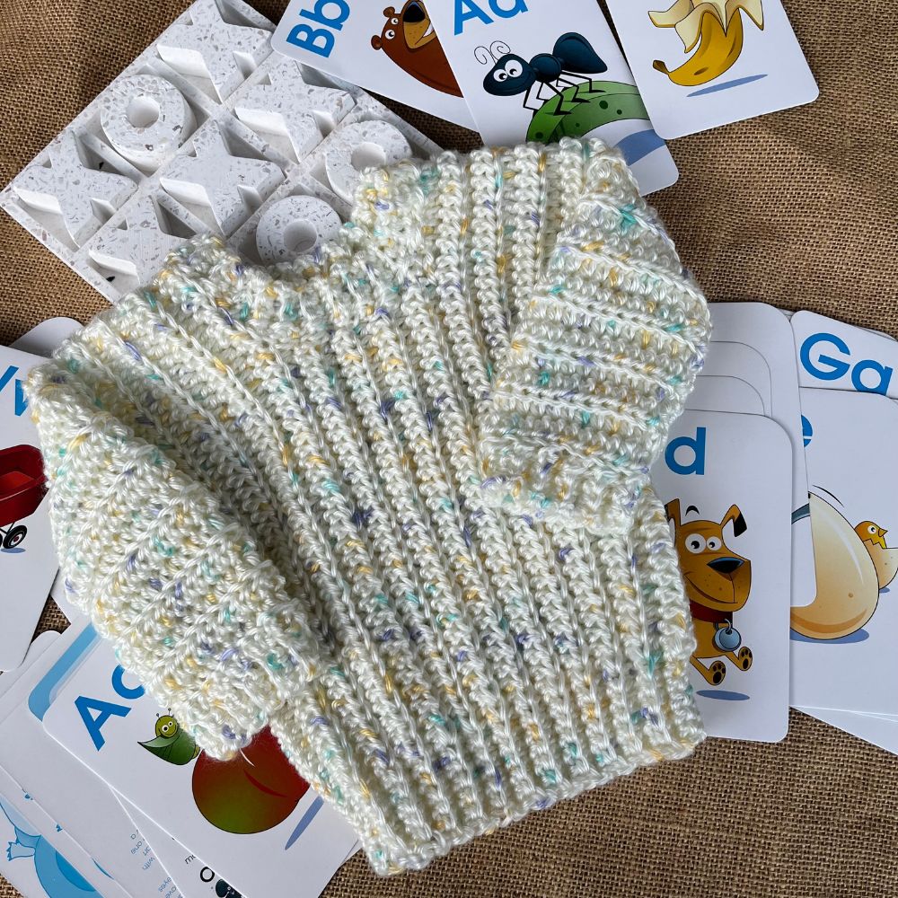 Handmade crochet baby jumper | super soft | cream fleck | newborn