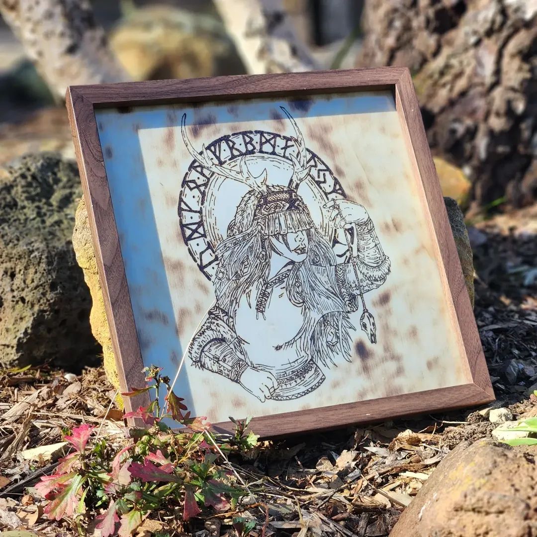 Heilung Norse Wood Burning Art Number 2