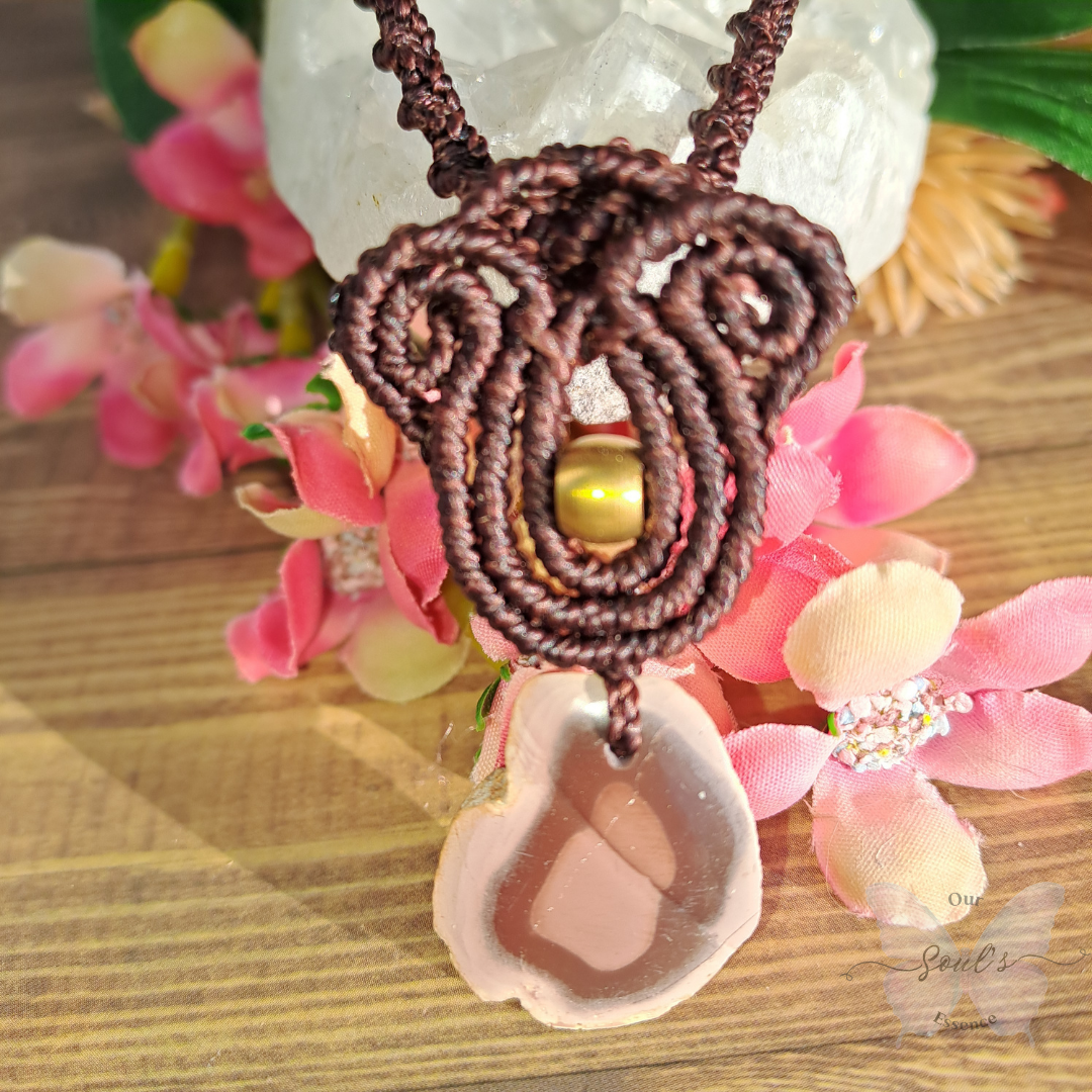 Polychrome Jasper Micro Macramé Necklace