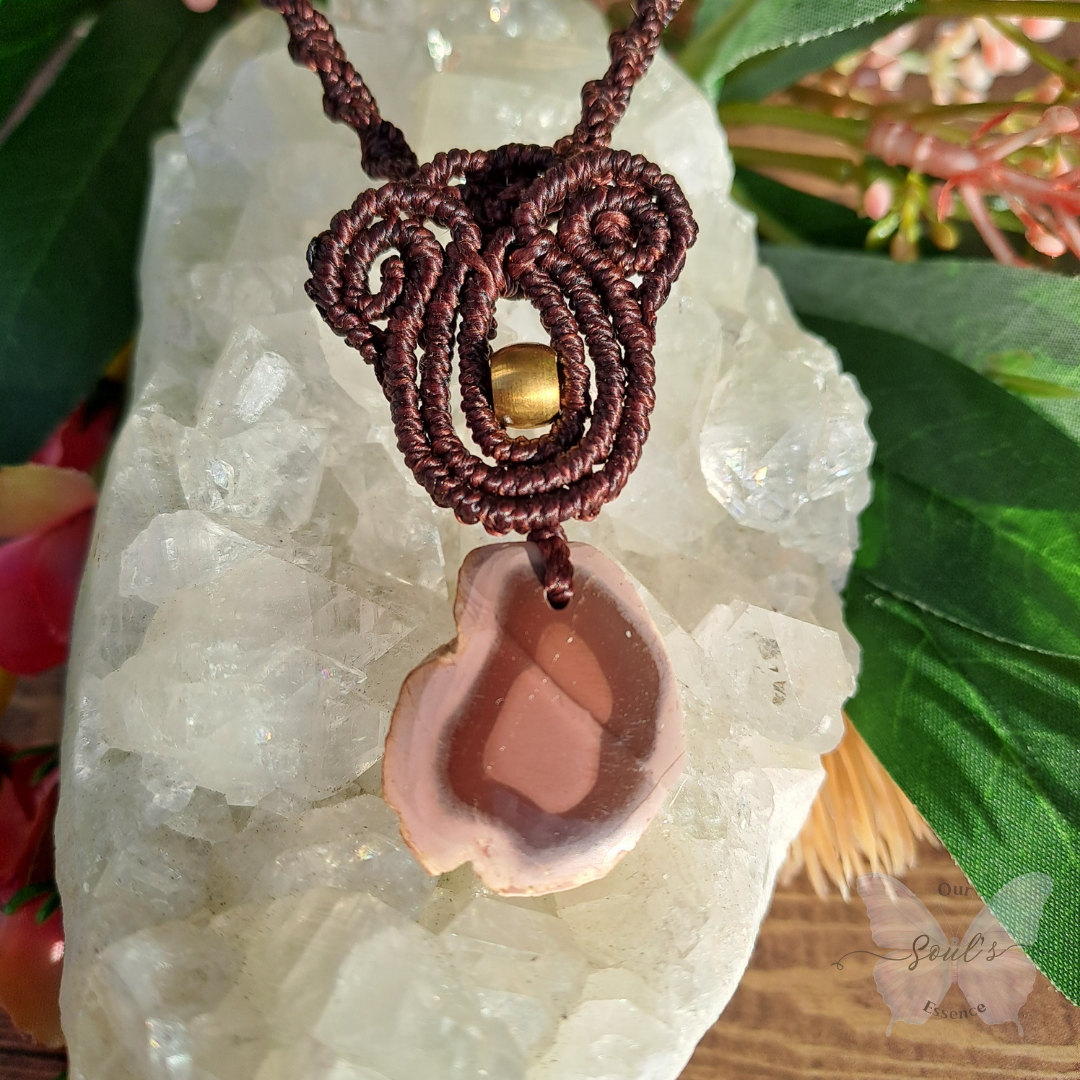 Polychrome Jasper Micro Macramé Necklace