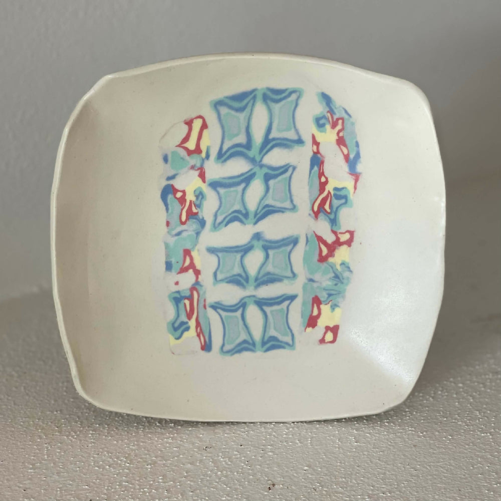 Australian Ceramic Pottery Artist Ana Ceramica Home Decor Kitchen and Dining  Nerikomi Inlay Plate  Tray Dish Handmade Pottery Ceramics