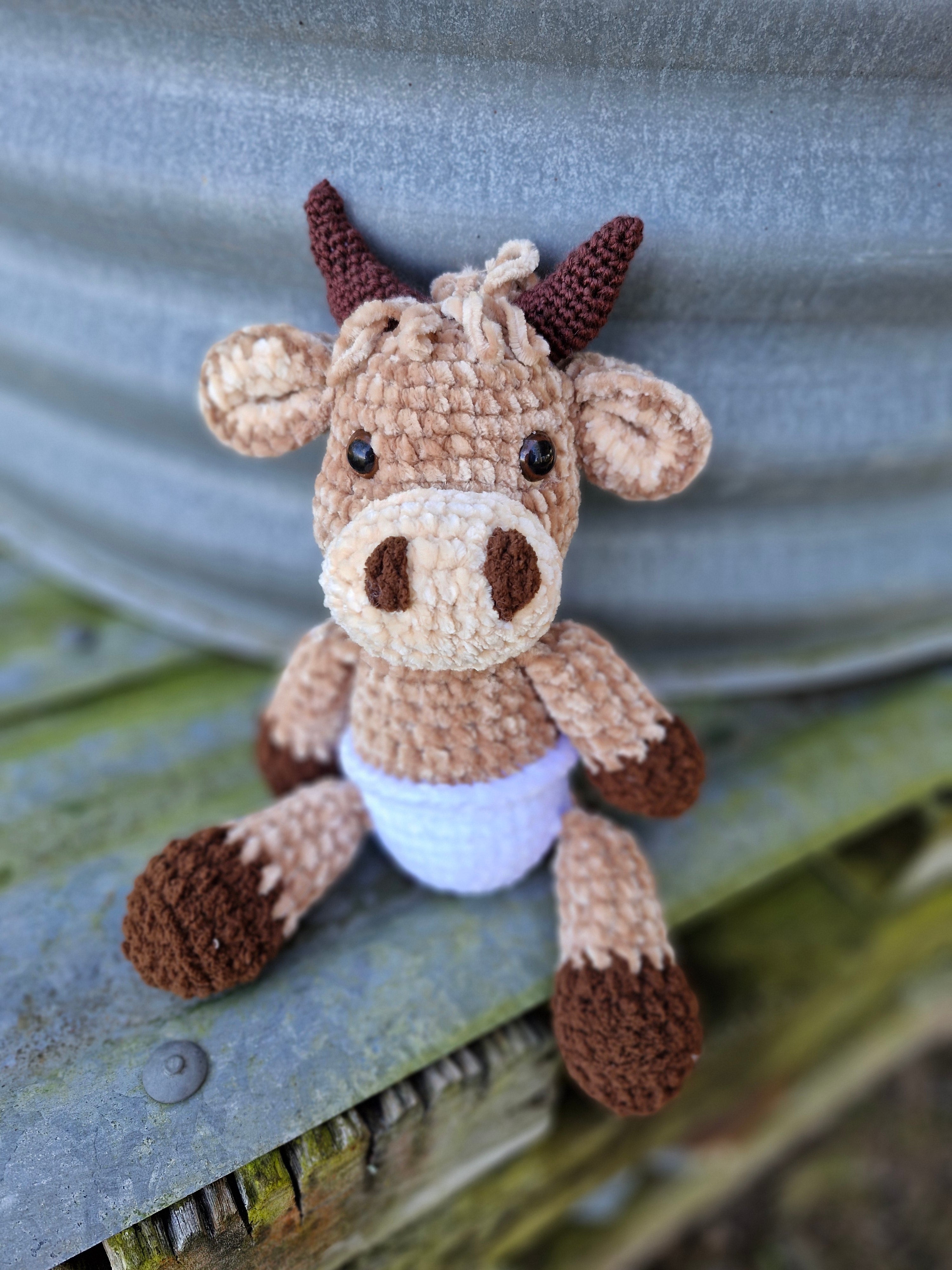 ORDER your Adorable Crochet BABY HIGHLAND COW / BULL