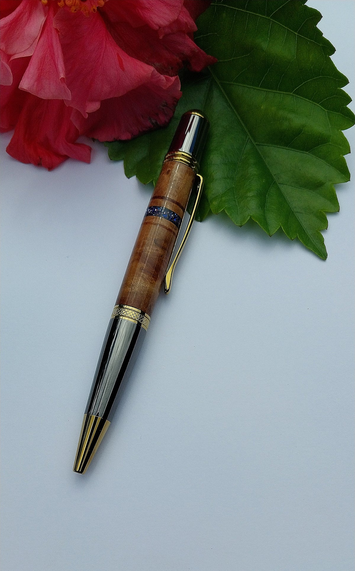Handturned Sierra Twist Pen - Reclaimed Jarrah Burl