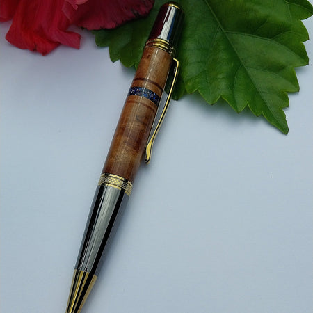 Handturned Sierra Twist Pen - Reclaimed Jarrah Burl