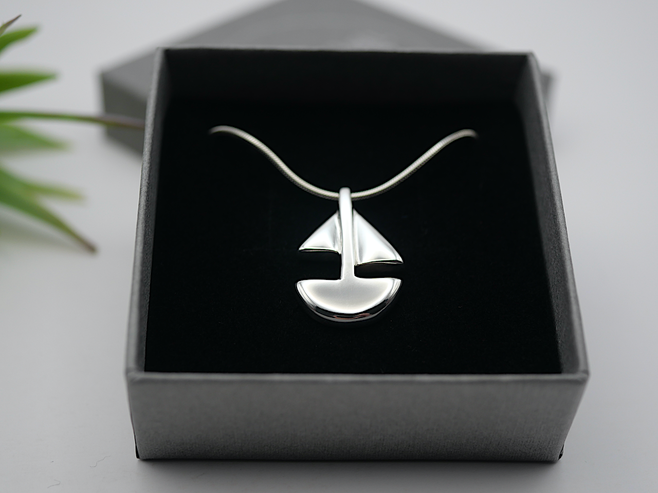 Limited Edition - Sailboat - Handmade Solid Sterling Silver Nautical Pendant with Snake Chain