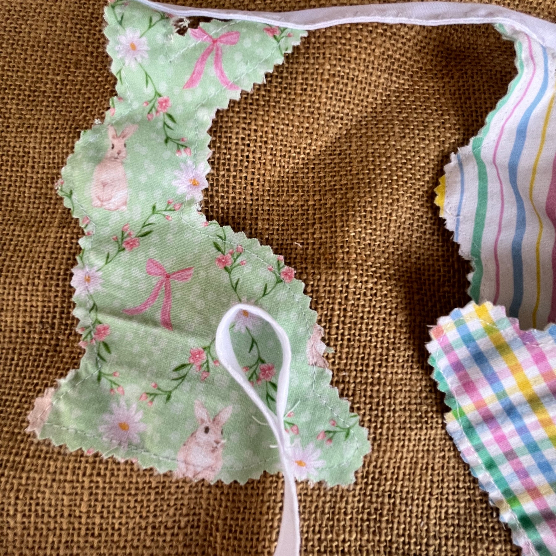 Bunny shaped bunting | green | easter bunting | keepsake | 2.5m long