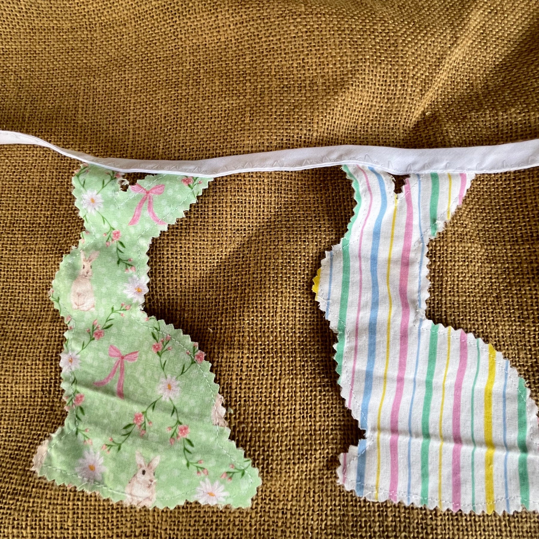 Bunny shaped bunting | green | easter bunting | keepsake | 2.5m long
