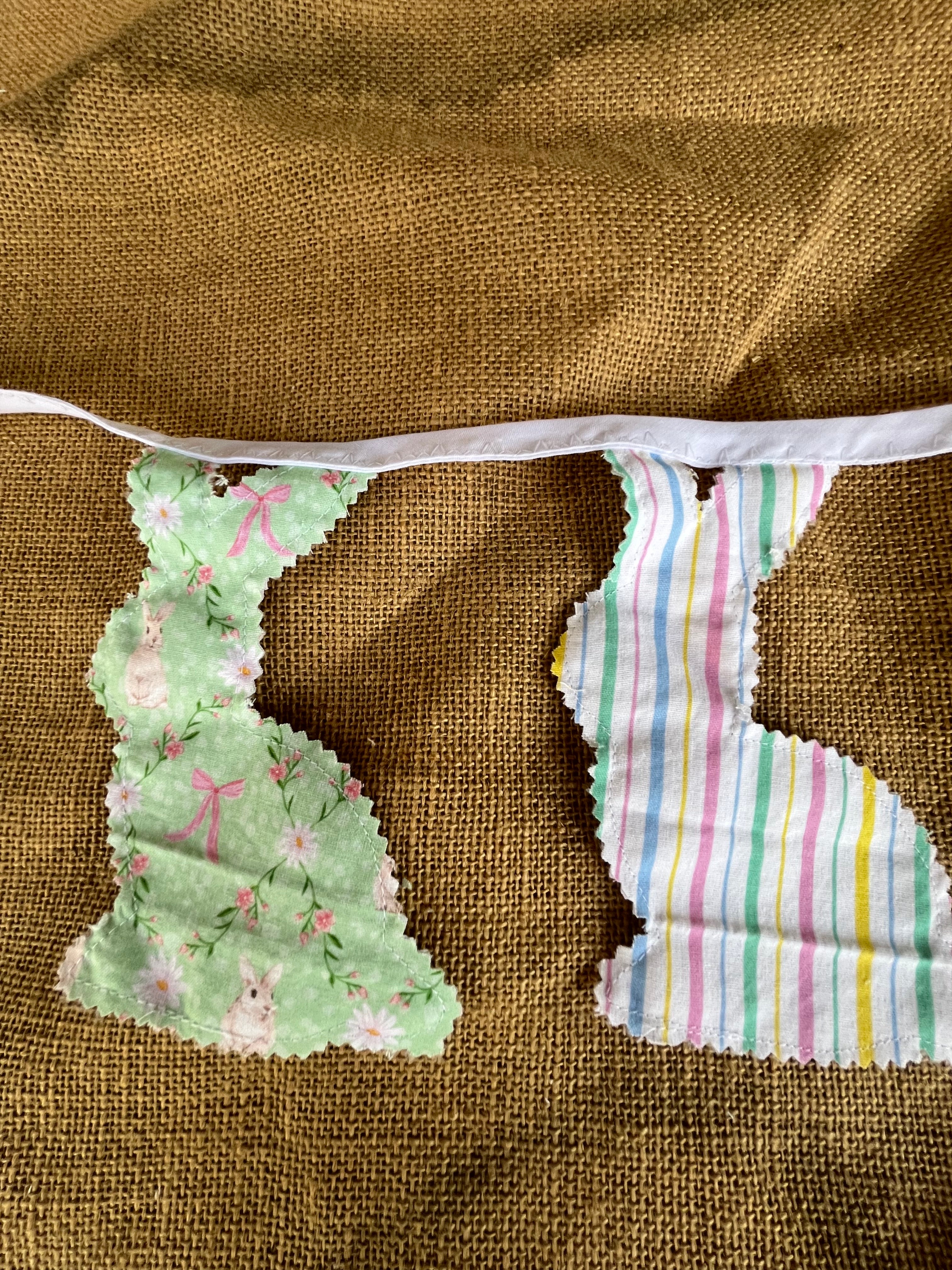 Bunny shaped bunting | green | easter bunting | keepsake | 2.5m long