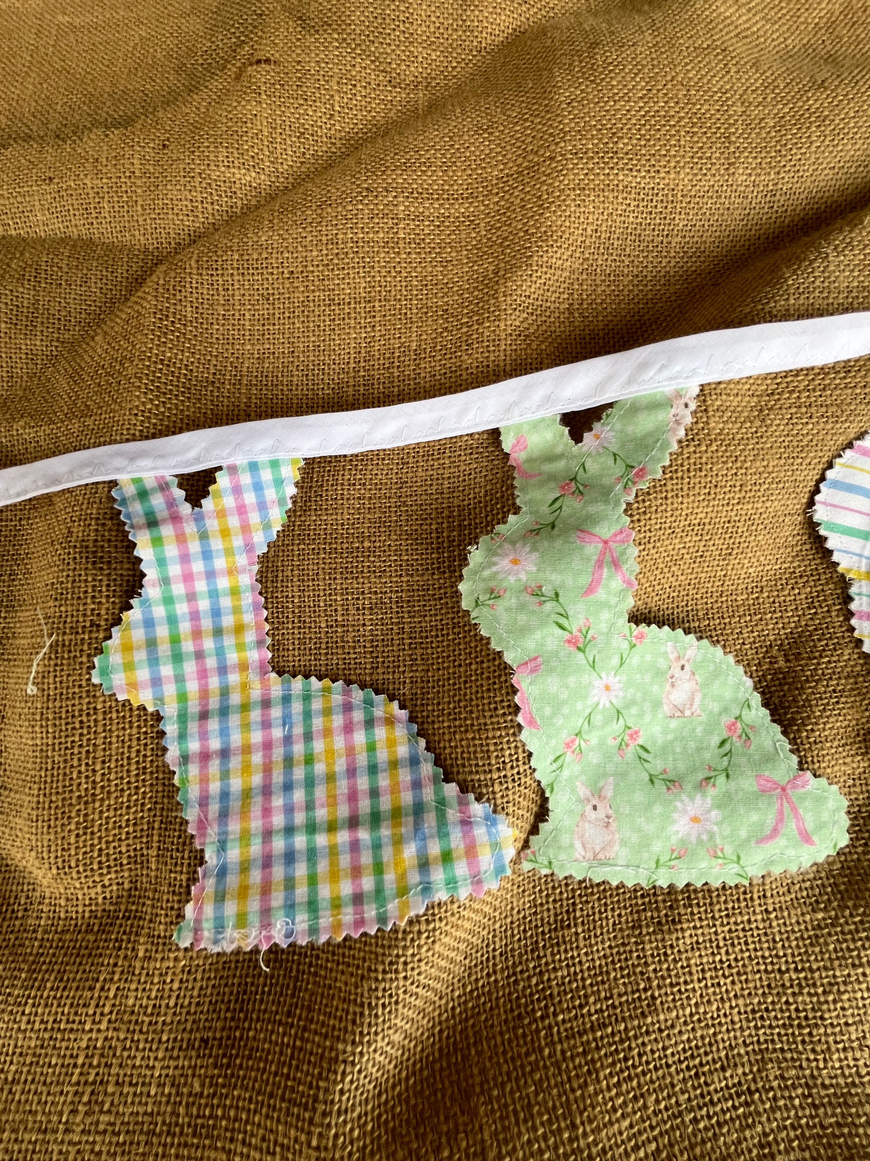 Bunny shaped bunting | green | easter bunting | keepsake | 2.5m long