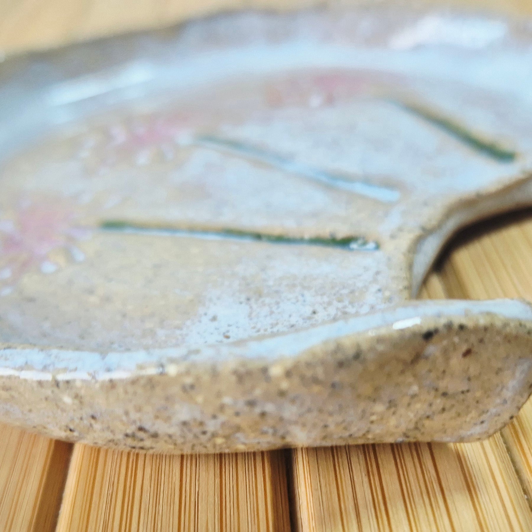 Pink Daisy Pottery Spoon Rest