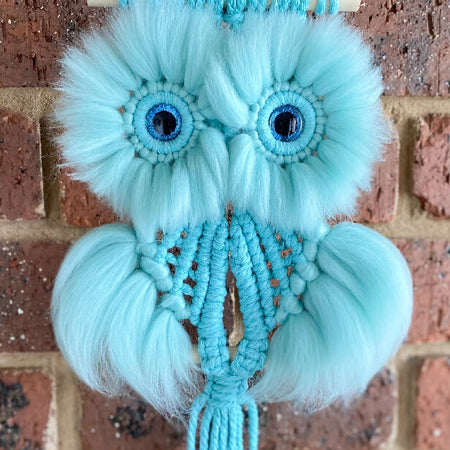 Macrame Small Fluffy Owl