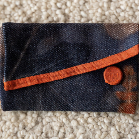 Eco Printed Small Wool Purse