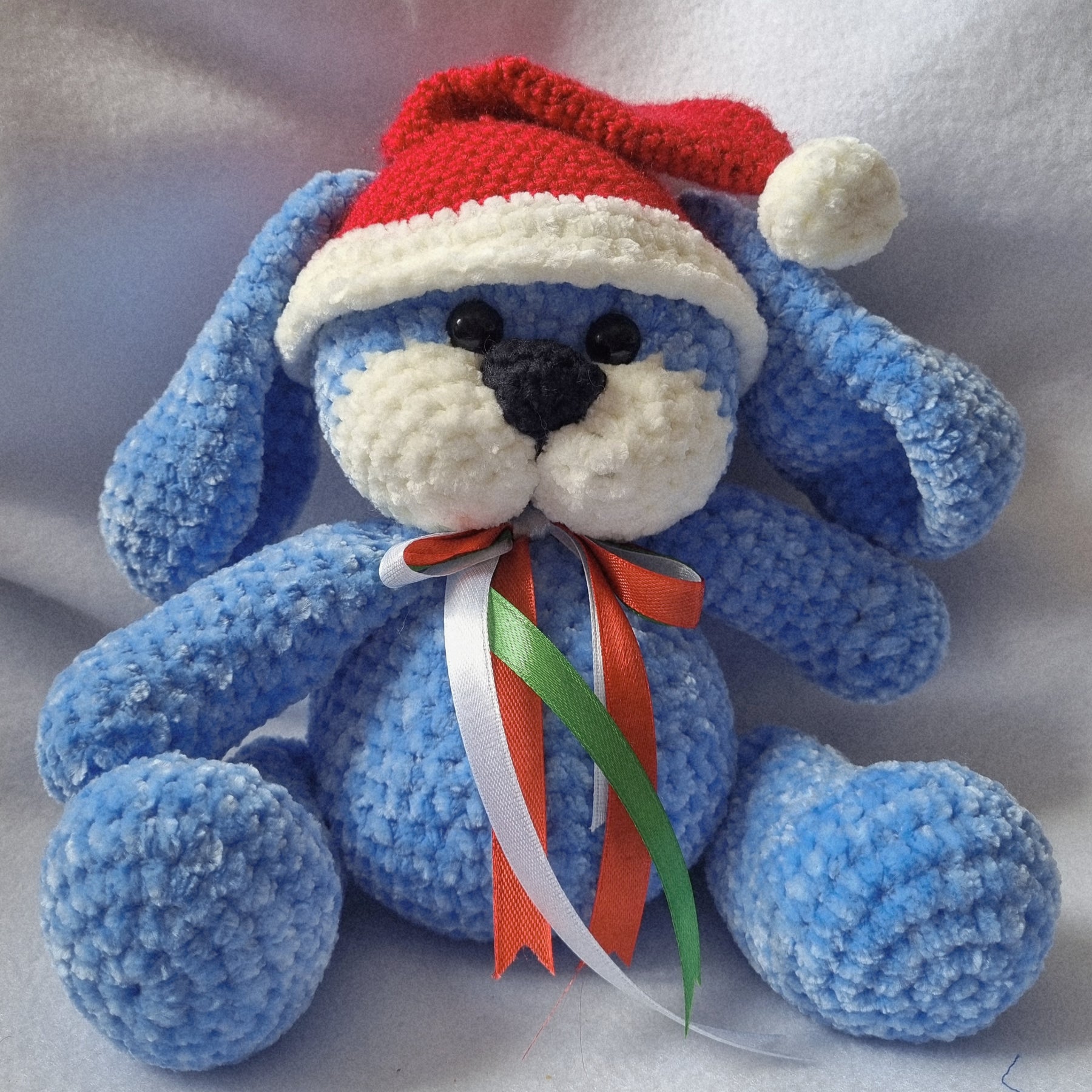 HANDMADE - Plushy Puppy ready for Christmas - Soft and Cuddly - BB09