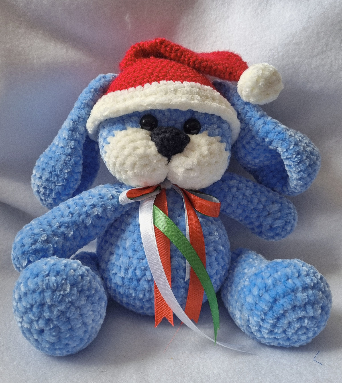 HANDMADE - Plushy Puppy ready for Christmas - Soft and Cuddly - BB09