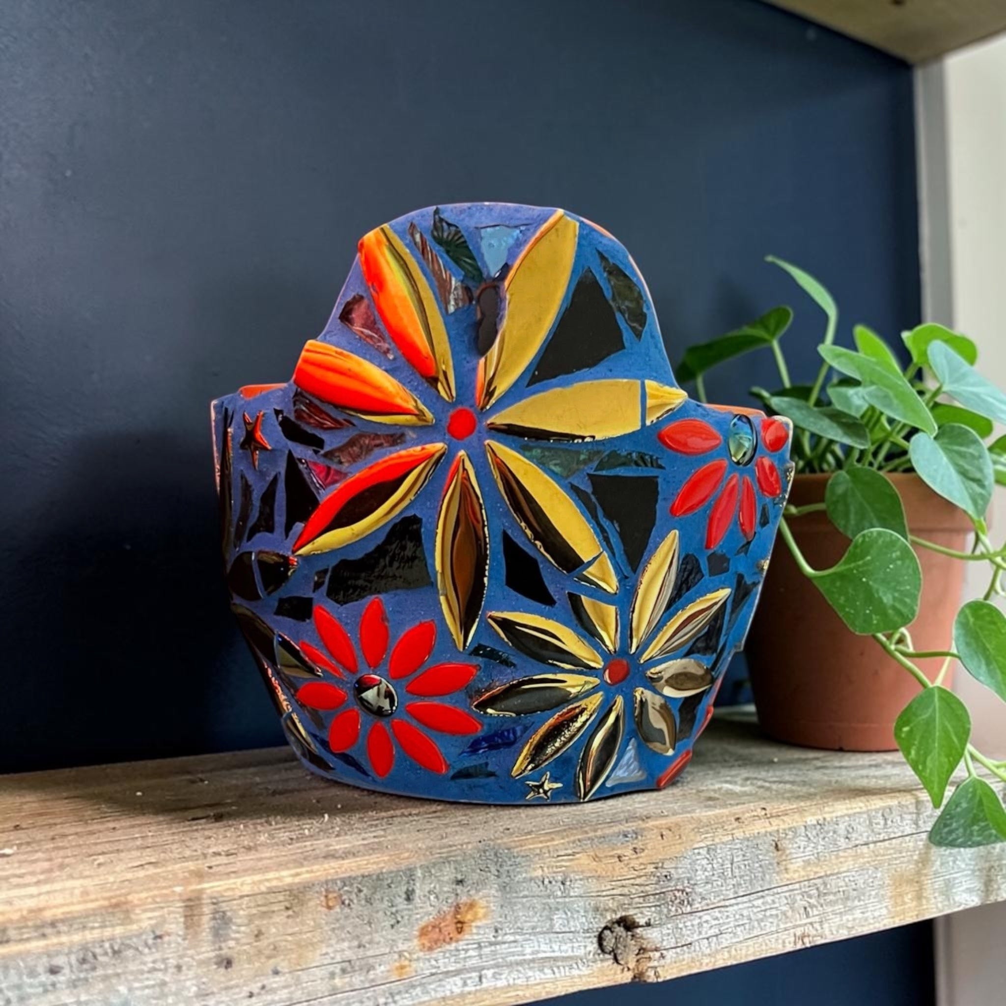 Mosaic Wall Hanging Plant Pots.