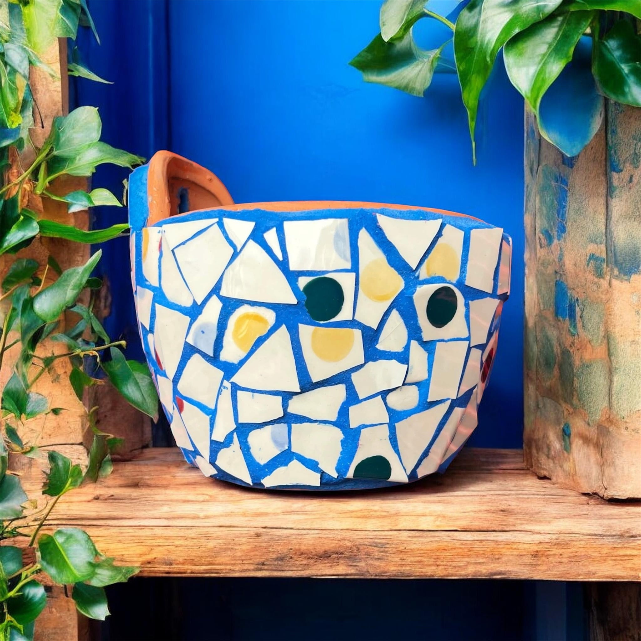 Mosaic Wall Hanging Plant Pots.