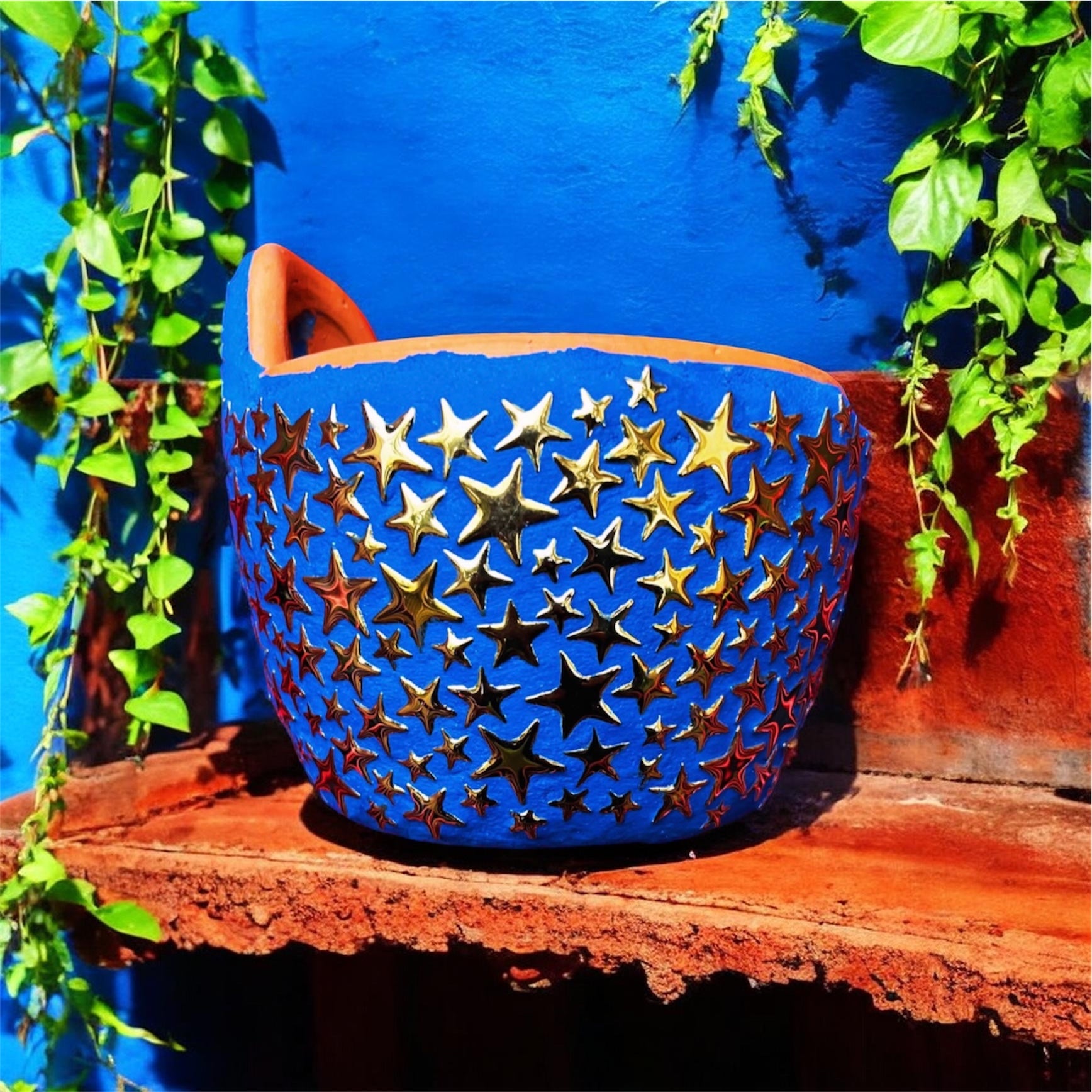 Mosaic Wall Hanging Plant Pots.