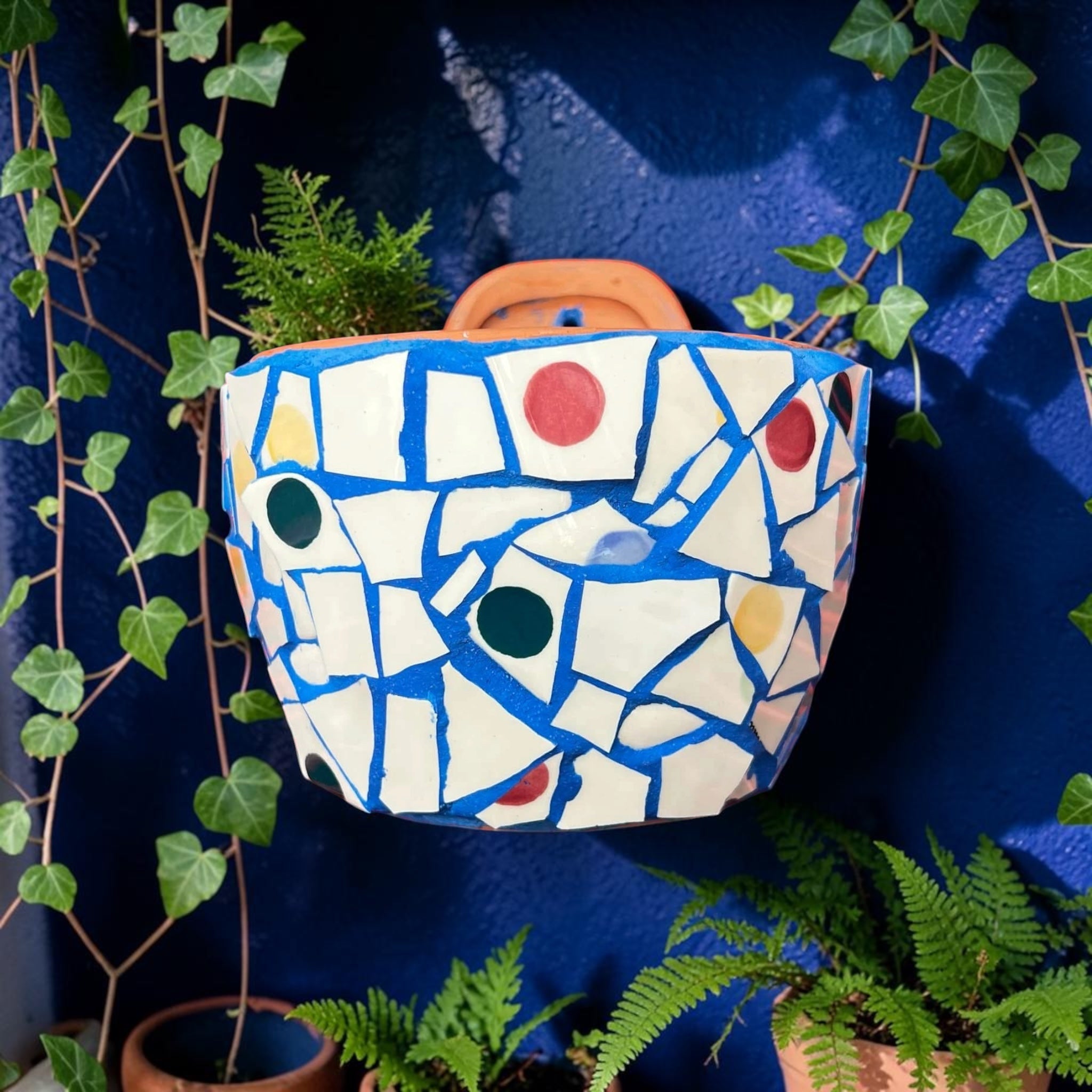 Mosaic Wall Hanging Plant Pots.