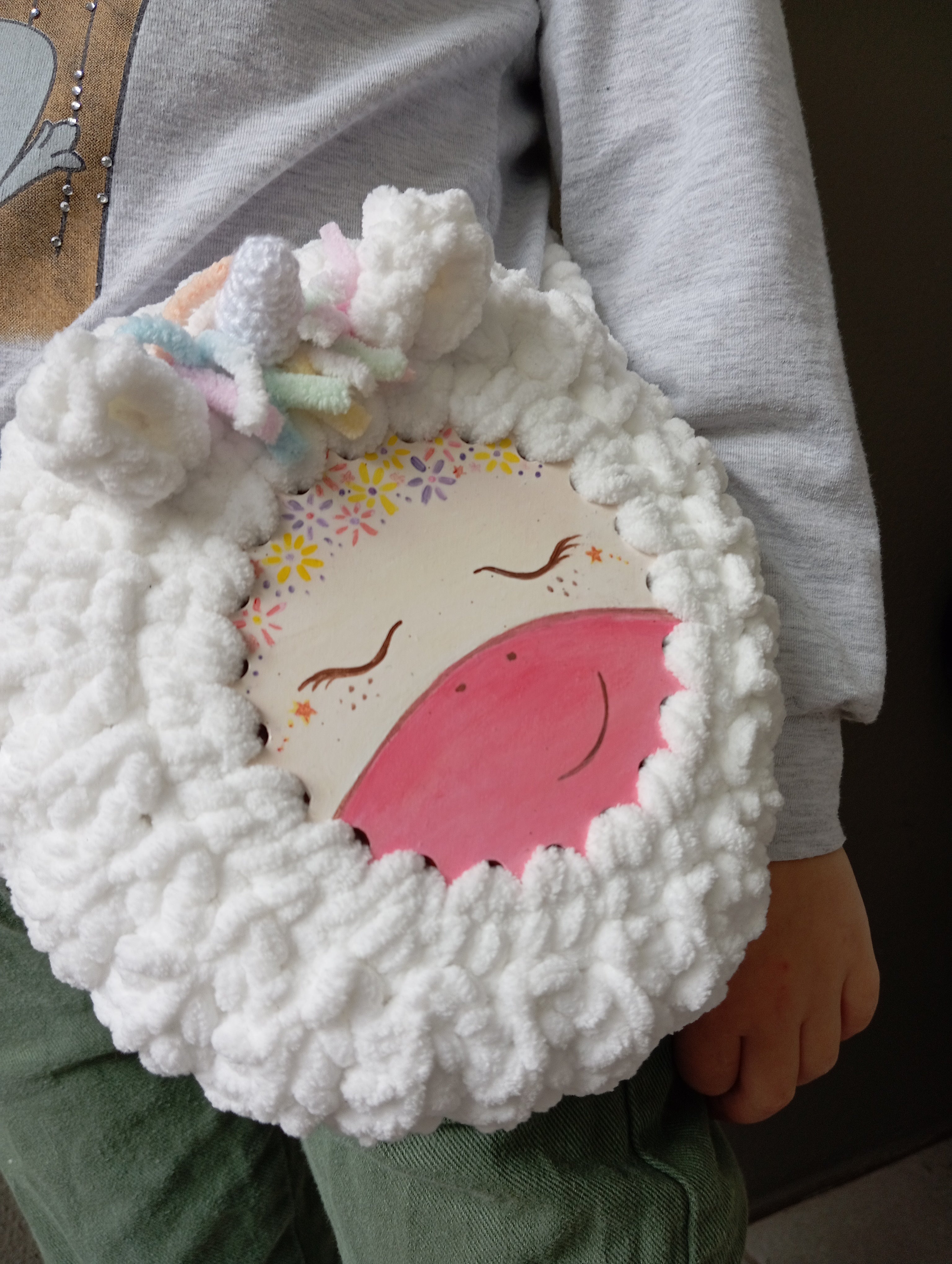 Custom Hand-Painted Crochet Bag for Children | Limited Edition | Wearable Art