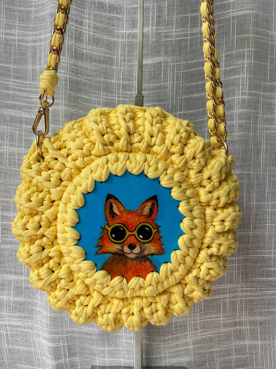 Custom Hand-Painted Crochet Bag for Children | Limited Edition | Wearable Art