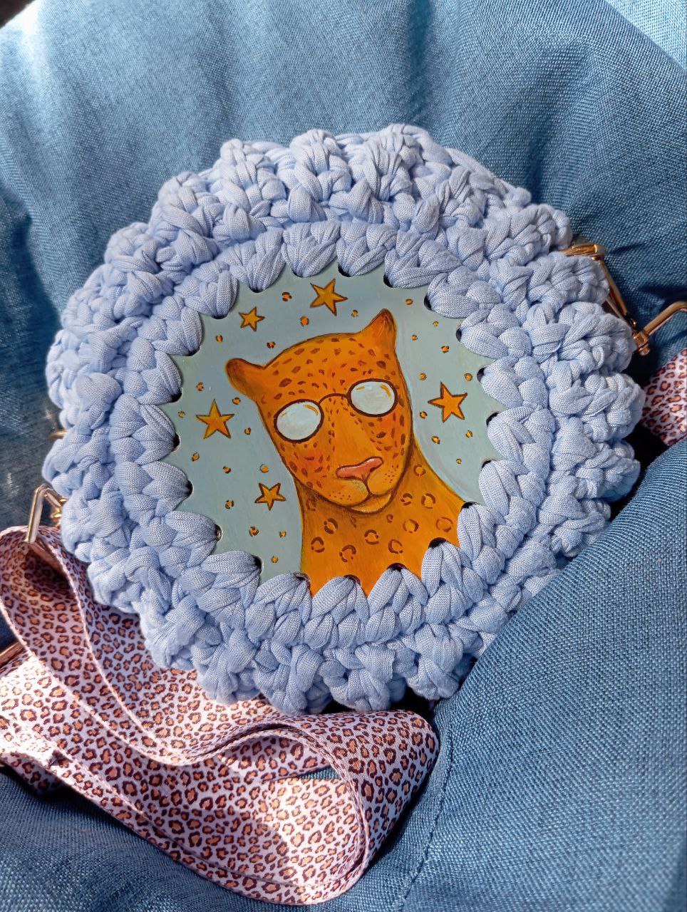 Custom Hand-Painted Crochet Bag for Children | Limited Edition | Wearable Art