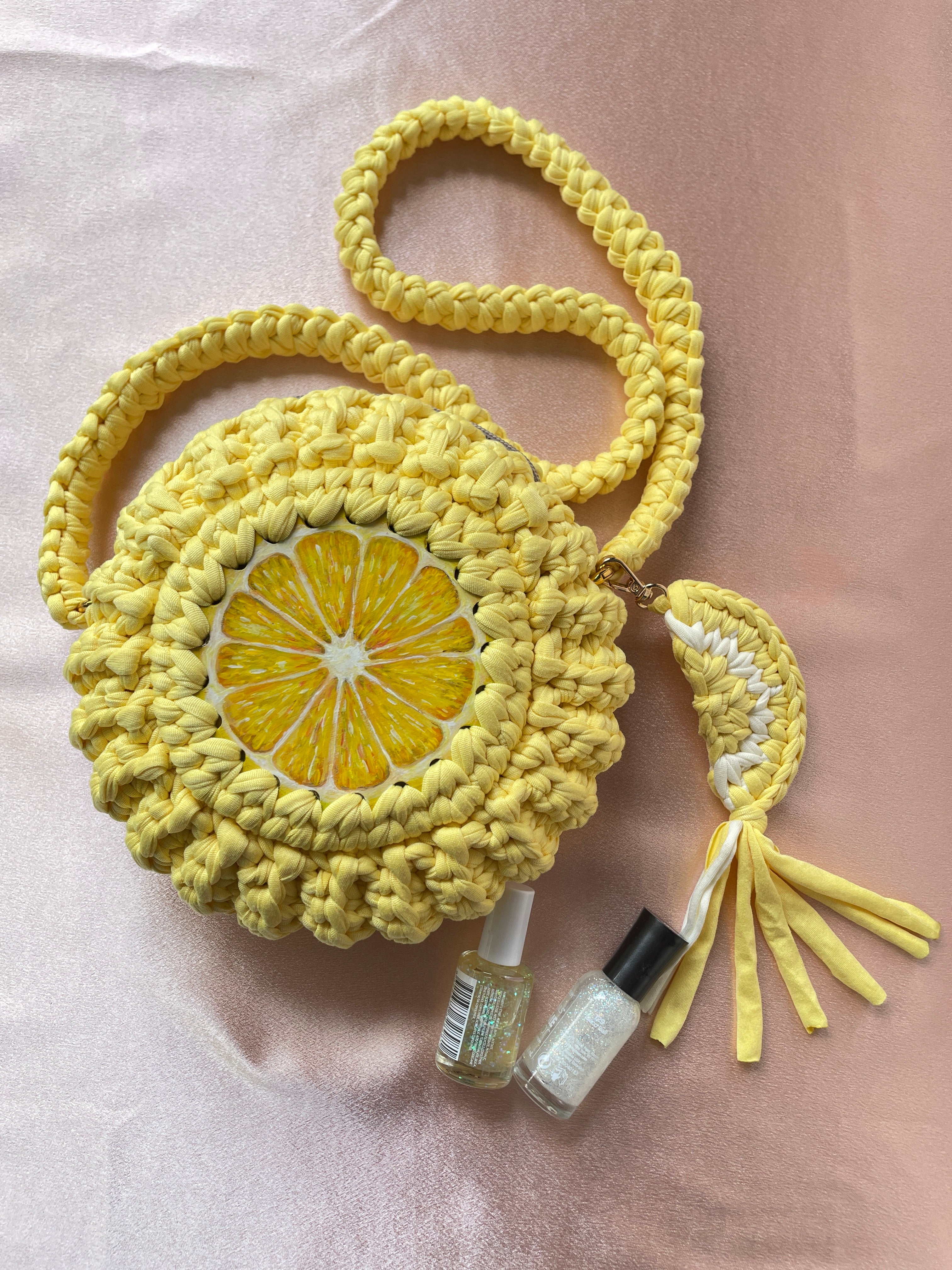 Custom Hand-Painted Crochet Bag for Children | Limited Edition | Wearable Art