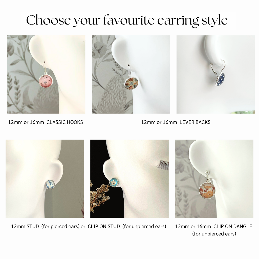Creamy Butter Yellow and White Flower Earrings • Handmade with Origami Papers